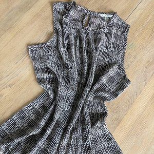 CABI | Black & White Patterned Blouse | XL NWOT